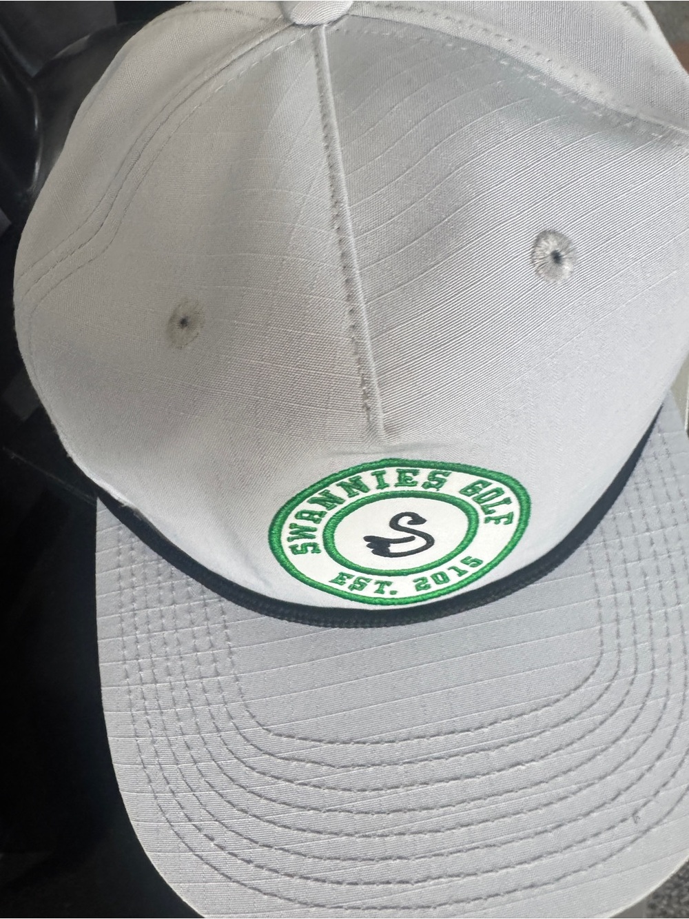 Baseball Cap with Green Swannies Golf Patch - Picture 2 of 8